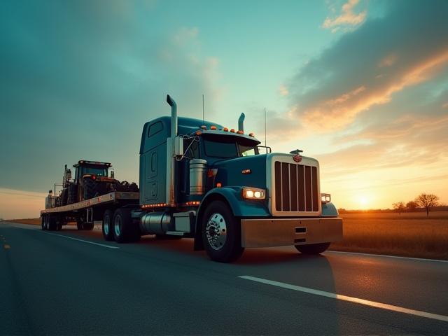 Hot shot flatbed for machinery